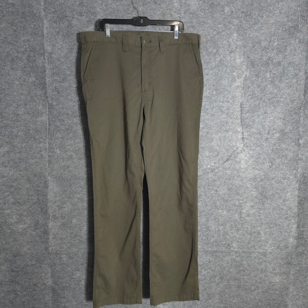 Carhartt Work Pants Men 38x34 Khaki Relaxed Fit Cotton Utility Cargo Rugged Work